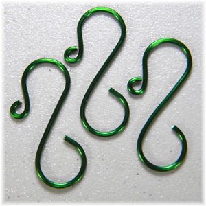 Mid Size 1 1 2 inch Green Ornament Hooks Christmas Tree Hooks Hangers