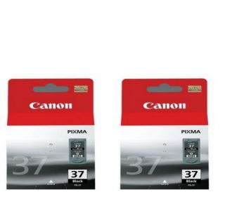 Canon Genuine Original 2 x Black Ink Cartridges PG 37 for PIXMA Printer Fax