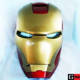 Ships Free Iron Man Open Face Lighted Eyes Helmet Painted Scale 1 1 New ...