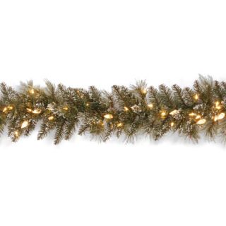 National Tree Co. Glittery Bristle Pine Pre Lit 9 x 10 Garland