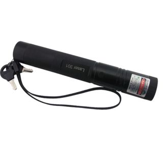 Military High Power Adjustable Focus Green Laser Pointer Pen 5mW Safety Key