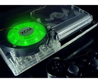 PS3 Slim Internal Cooling XCM Fan Mod Green LEDs Light