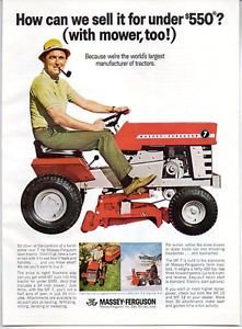 1968 Vintage Ad Massey Ferguson Lawn Garden Tractors Des Moines IA