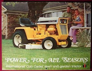 1970 International Cub Cadet Calendar 126 Lawn Garden Tractor Brochure
