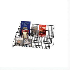 3 Tier Book DVD Literature Wire Countertop Display Shelf Rack