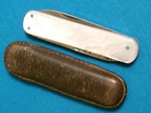 Antique Ja Henckels Solingen Germany MOP Pearl Pen Knife Knives Scissors Tools
