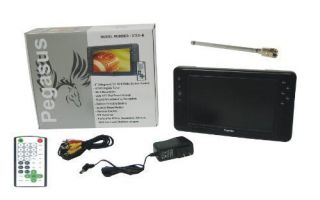 Pegasus ST09 B 9" LCD TV w ATSC Digital Tuner w Remote Control Brand New Black