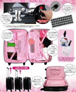 Hello Kitty Travel Carry Luggage Bag Rose Suitcase Bags 24" Sanrio Japan