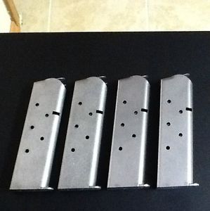 4 Colt 1911 Stainless Steel 45ACP Magazines
