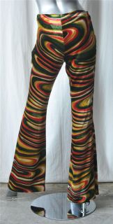 Gucci Silk Velvet Swirl Print Flare Leg Pants M 40 New