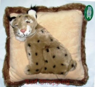 Plush Super Soft Decorative Bob Cat Bobcat Pillow PAL Pet Playful 12" 30 Cm