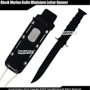 Classic Marine Combat Knife Replica Letter Opener Size Dagger with Name Plate