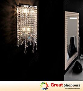 New Modern Contemporary Crystal Wall Lamp Sconce Light Lighting Fixture
