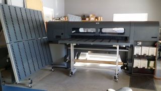 HP Scitex FB500 Hewlett Packard Large Flatbed Printer Sign Shop Equipment