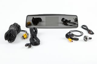 Car Backup Camera System with Clip on Mirror Monitor
