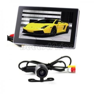 Wireless License Plate Car Rear View System Backup Camera 4 3" TFT LCD Monitor
