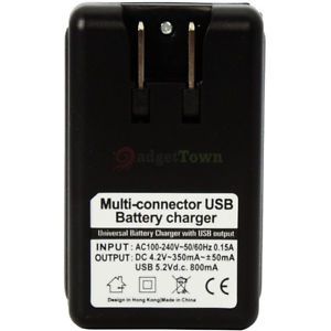 Battery Charger Adapter for Samsung Captivate SGH i897 Focus SGH I917