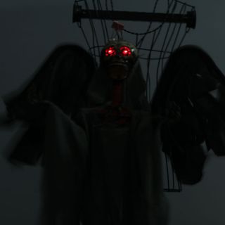 Halloween Flying Grim Reaper Zombie Skull Skeleton w Ghosty Laughter Flashlight