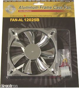 Ever Cool 120mm Aluminum Low Noise Frame Case Fan Silver Color
