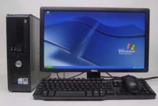 Dell Optiplex 755 Computer PC Core 2 Duo 2GHz Windows Antivirus 20" Widescreen