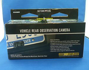 Audiovox ACA200W Rear View License Plate Mountable Backup Reverse Camera