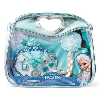 New Disney Frozen Elsa Costume Accessories Set with Necklace Gloves Hair