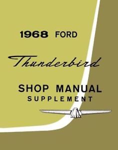 1968 Ford Thunderbird Shop Service Repair Manual Book
