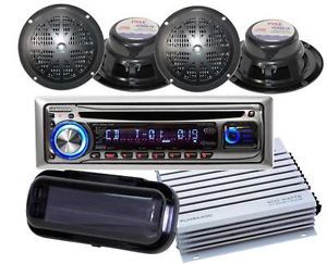 New Waterproof Marine  Radio Stereo 4 Speakers Amp