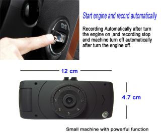 Dual Lens 1080p HD Car Vehicle Cam LED SOS Video Camera Recorder Camcorder DVR