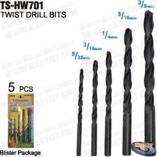 5 Twist Drill Bit Set Wood Metal Plastic Aluminum Hole Drilling Kit 4 6 8 10 Mm