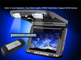 New Gray 10 4" LCD Car Flip Down DVD Monitor Player