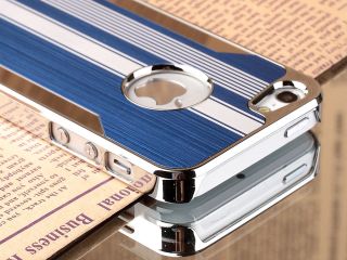 Luxury Brushed Metal Aluminum Chrome Hard Thin Case for iPhone 5 5S Stylus Film