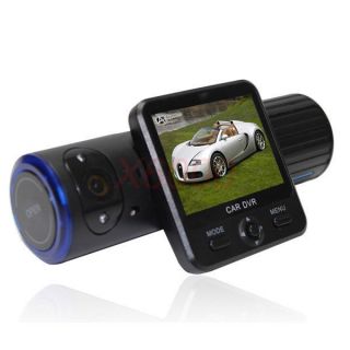 Rotatable Dual Vehicle Car Recorder Camera 2 0" LCD GPS DVR G Sensors X6000