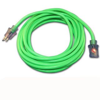 100 ft Heavy Duty Electric Extension Power Cord 12 Gauge Electrical Cable Green
