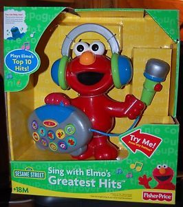 New Fisher Price Sesame Street Sing w Elmo's Greatest Hits Boombox Musical Toy