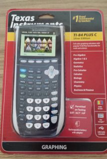 Texas Instruments TI 84 Plus C Silver Edition Graphing Calculator 033317205684