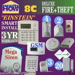 Home House Security Alarm System Deluxe Fire Burglary Wireless GSM Cellular