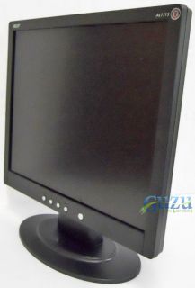 Acer AL1715 B 17" LCD Flat Screen Computer PC Monitor VGA Power Cables Used