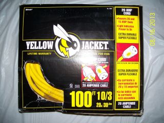 Yellow Jacket 100ft 10 3 Heavy Duty Extension Cord