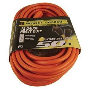 US Wire 65050 12 3 50 Foot SJTW Orange Heavy Duty Extension Cord Brand New