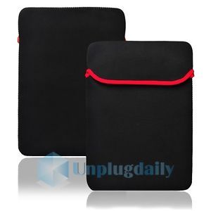 Black Red Trim Laptop Carrying Pouch Case Sleeve for MacBook Pro 13 inch 13 3