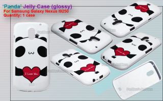Samsung Galaxy Nexus i9250 Cute Phone Jelly Case Cover Panda Glossy Ver