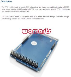 ATMEGA2560 16AU 3 2" TFT LCD Shield Touch Screen SD Reader for Arduino 2560 A085