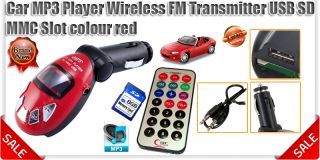 In Car Kit  Player Wireless FM Transmitter Modulator USB SD MMC with Remote