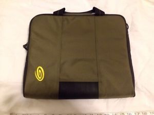 Timbuk2 Green Black 15" Netbook Laptop Notebook Carrying Case Sleeve with Handle