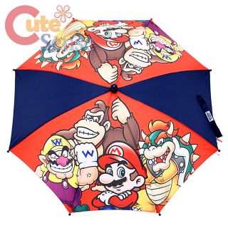 Nintendo Super Mario Wii Group Kids Umbrella Mario Wario Bowser Donkey Kong