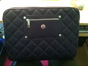 Used Knomo Purple Quilted Leather Laptop Case