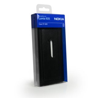 Genuine Nokia CP 600 Black Leather Case Cover Stand Wallet Lumia 920