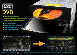 ES728G 7 inch Double DIN HD 3D Car DVD Player GPS Nav TV 2 Color LED Backlight
