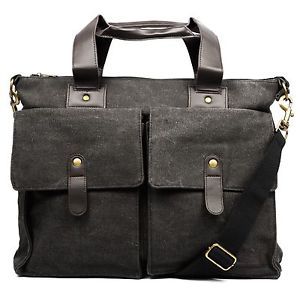 Vintage Retro Canvas Laptop Notebook Carrying Case Messenger Briefcase Tote Bag
